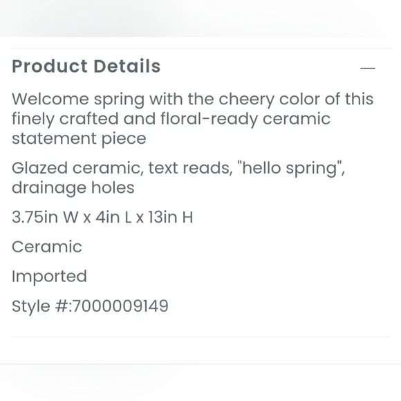 Rae Dunn Hello Spring Rectangular Planter - Picture 2 of 2